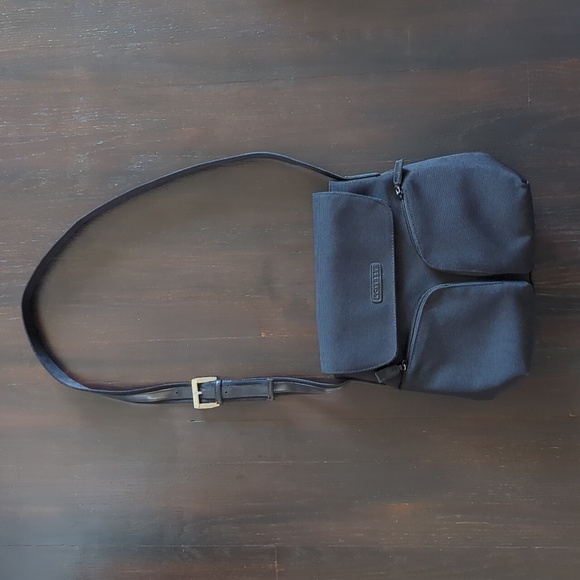 Rosetti Vintage Nylon Canvas Black Purse Magnetic Closure Silver Hardware Y2K - Picture 1 of 9